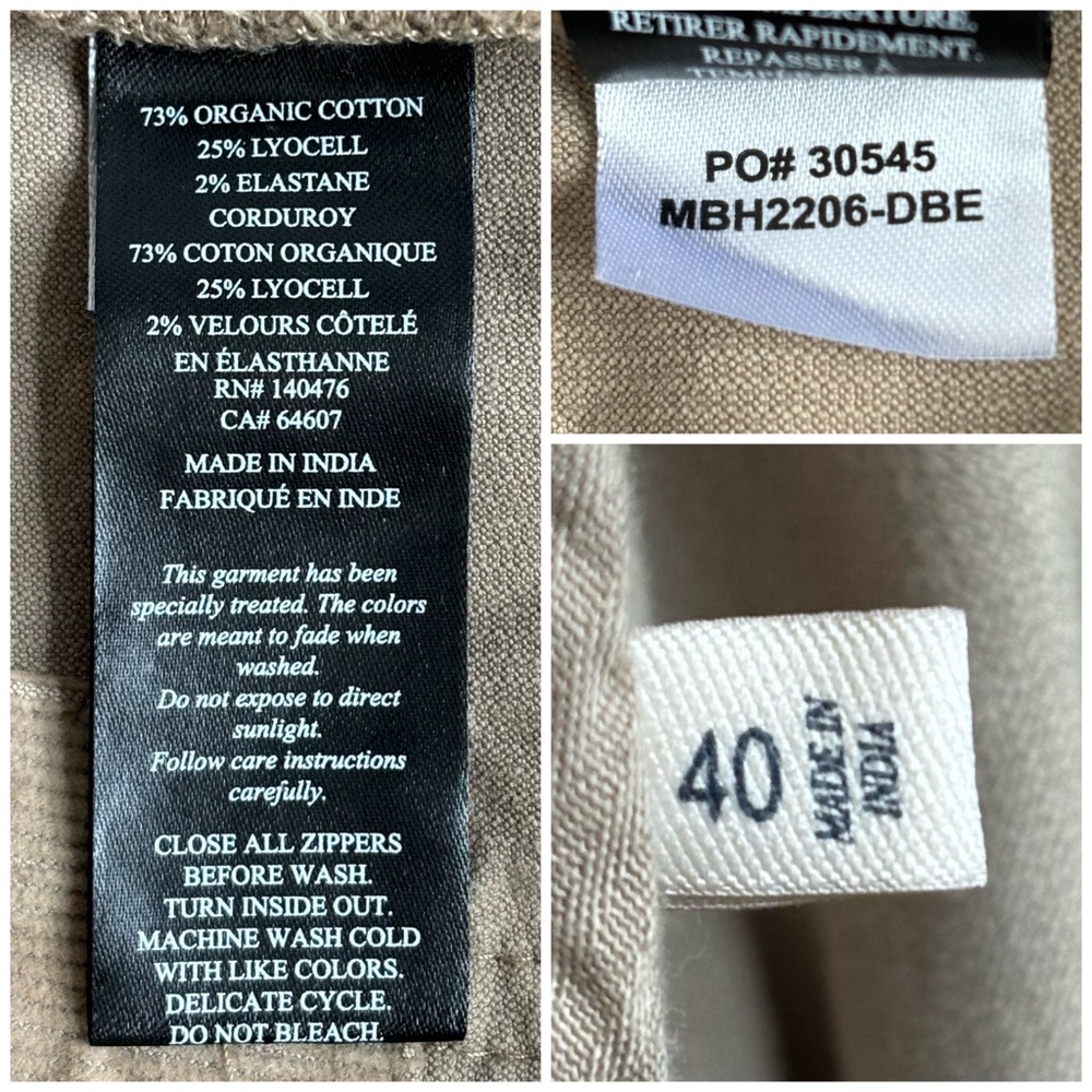 Faherty Stretch Terry Corduroy 5-Pocket Pant In Barley Tan Size 40 - Picture 8 of 17